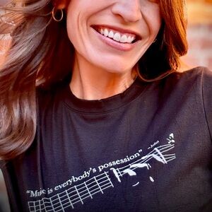 Black Tee with John Lennon Quote